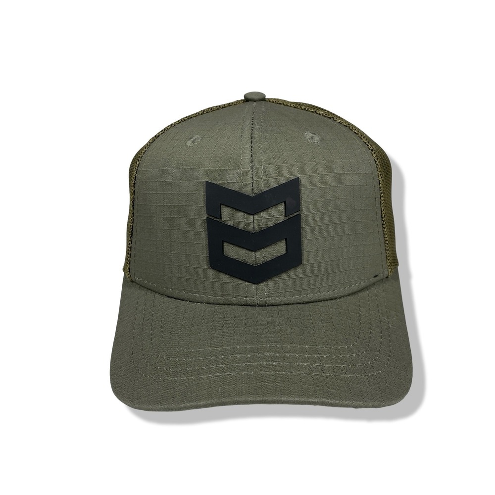 MTN OPS Olive Green Mesh Back Snapback Trucker Hat Men's One Size Grunge